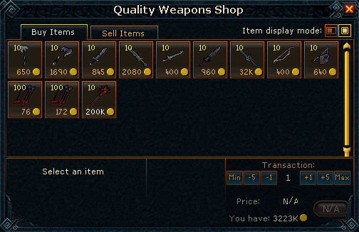 Quality Weapons Shop