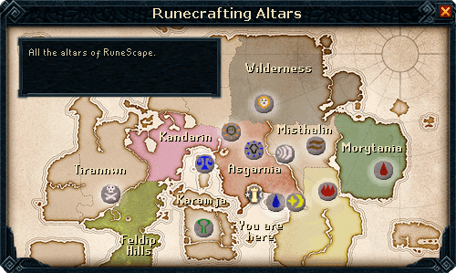 Rune-Altar Map