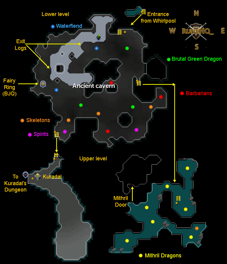 Ancient Caverns Dungeon Map
