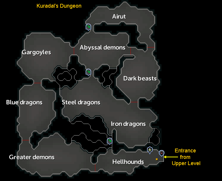 Ancient Caverns Dungeon Map