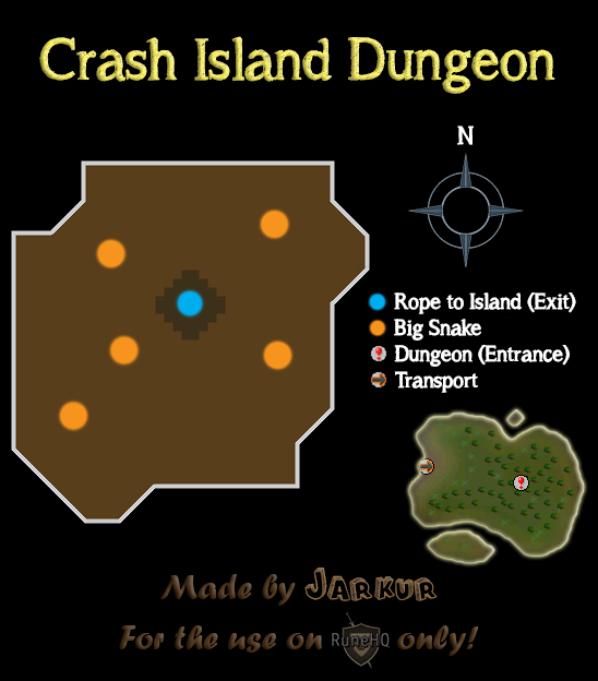 The Crash Island Dungeon Map