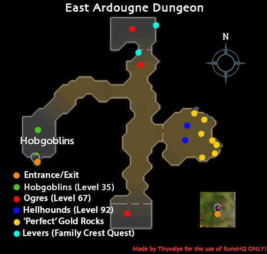 East Ardougne Dungeon Map