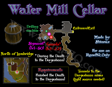 Water Mill Cellar Map