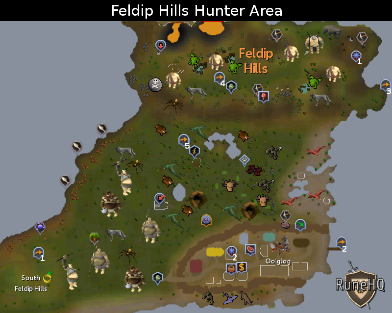 Feldip Hills Hunter Area Map