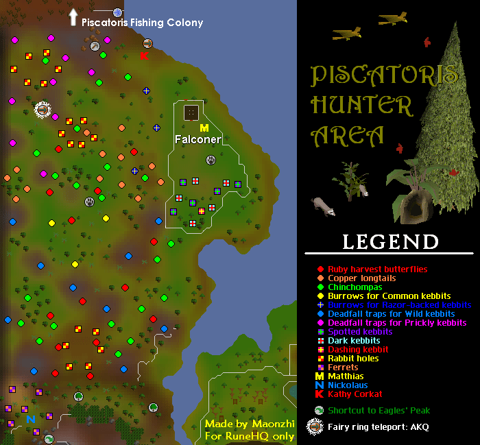 Piscatoris Hunter Area Map