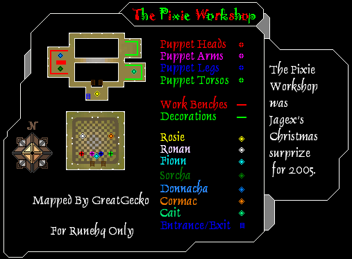 Pixie Workshop, Christmas 2005 Map