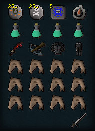 Slayer dart set up inventory