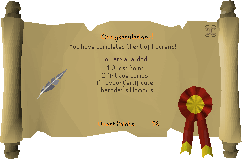 Client of Kourend Quest Completed