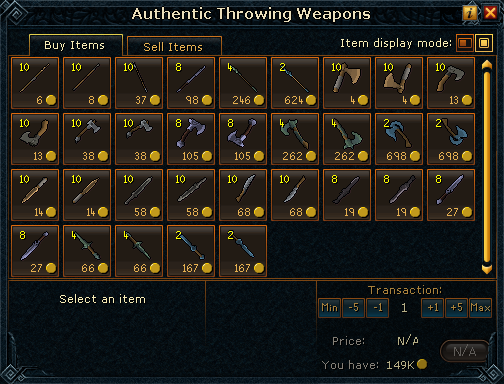 Authentic Throwing Weapons