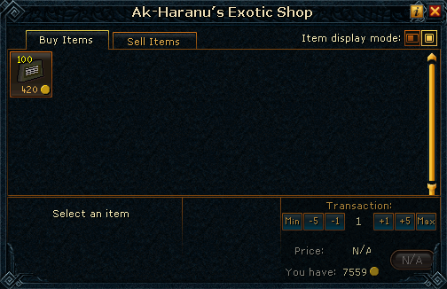Ak-Haranu's Exotic Shop
