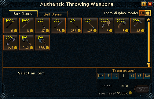 Authentic Throwing Weapons