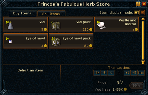 Frincos's Fabulous Herb Store