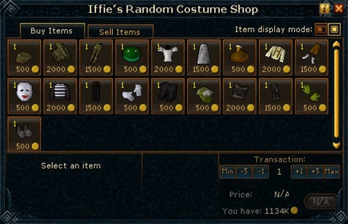 Iffie's Random Costume Shop