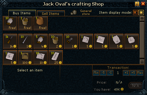 Jack Oval's shop