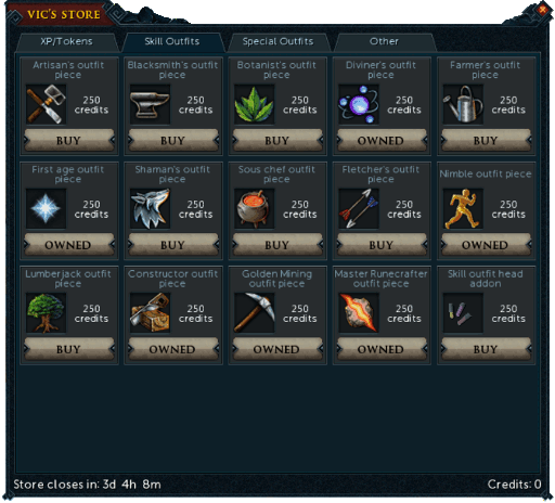 Skill Outfits