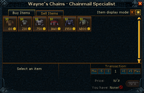 Wayne's Chainmail Shop
