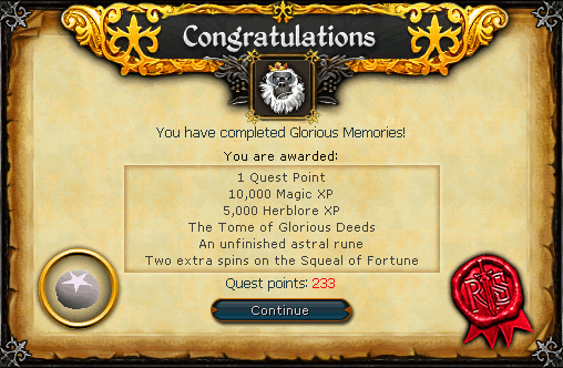 Glorious Memories Completed