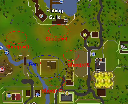 Map of Sheep locations
