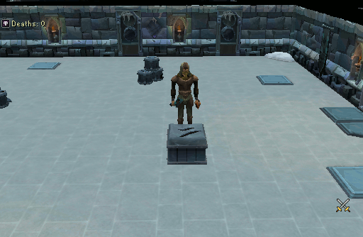Icy pressure pad puzzle room