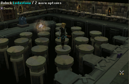 Lodestone power-up puzzle room
