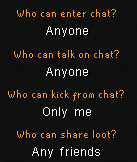 Friends Chat Permissions