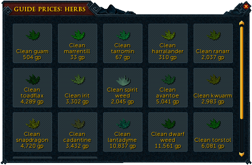 Herb prices