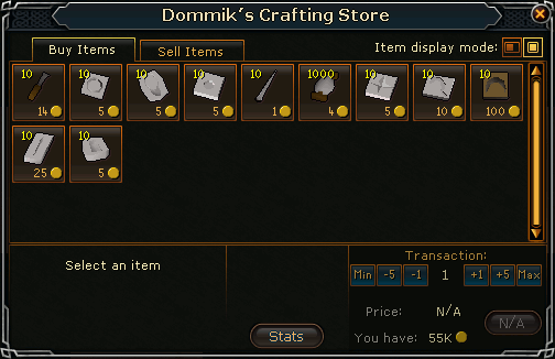 Crafting Store