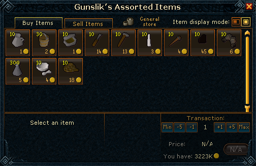 Gunslik's Assorted Items