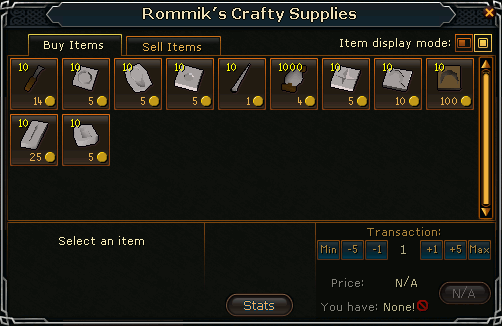 Crafting Store