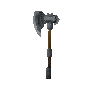 Steel battleaxe