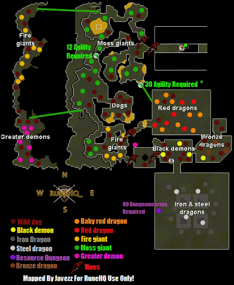 renhed mønt tag Brimhaven Dungeon Map - RuneScape Guide - RuneHQ
