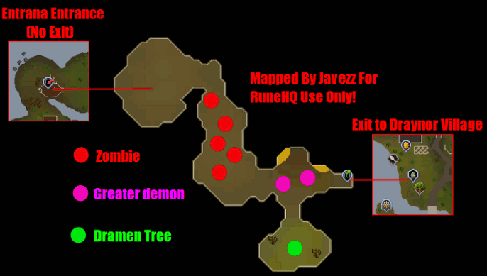 Entrana Dungeon Map