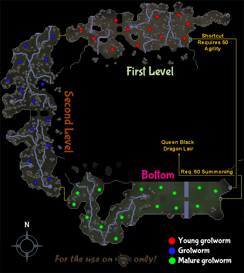 Grotworm Lair Dungeon Map