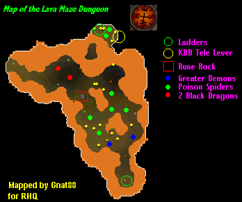 Lava Maze Dungeon Map