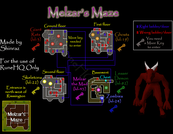 Melzar's Maze Map