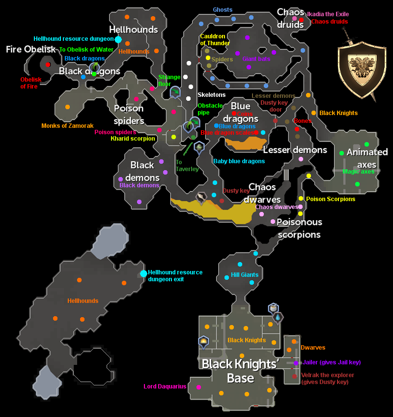 Taverley Dungeon Map