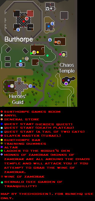 Burthorpe Map - RuneScape Guide - RuneHQ