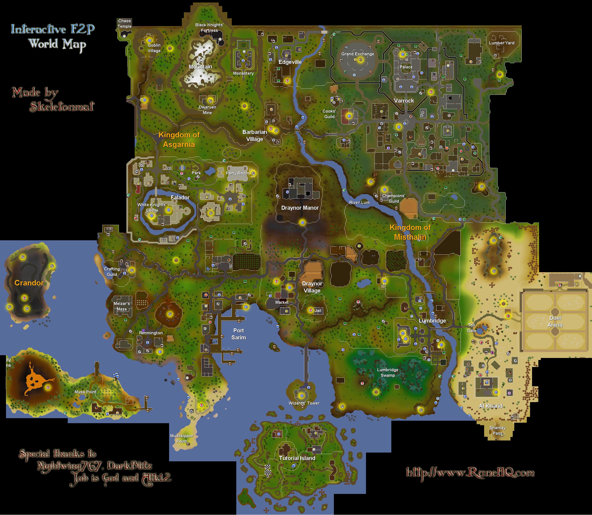 Free World Map - RuneScape Guide - RuneHQ