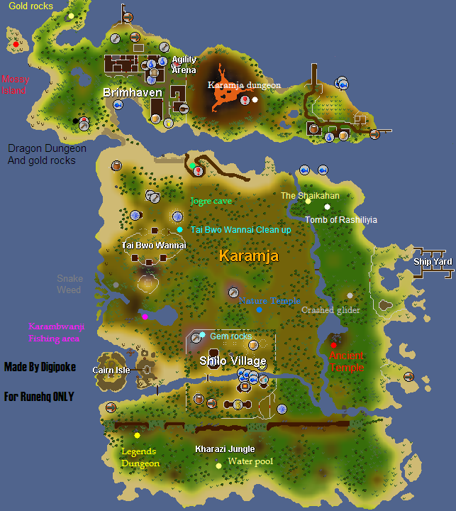 Karamja Island Map