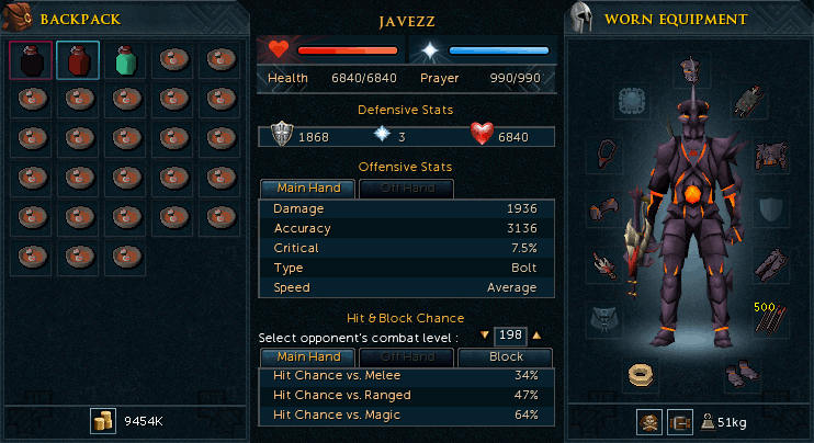 Ranged setup