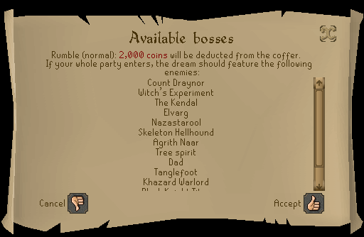 Select Boss in Rumble Mode