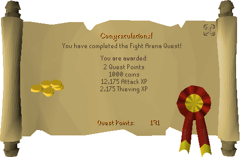 Quest Complete Scroll