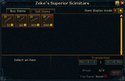Zeke's Superior Scimitars