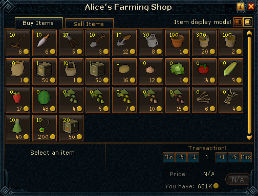 Alice's Farming Shop