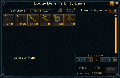 Dodgy Derek's Dirty Deals