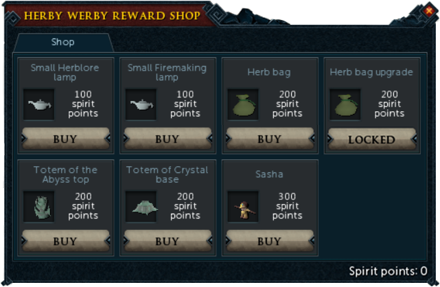 Herby Werby Reward Shop