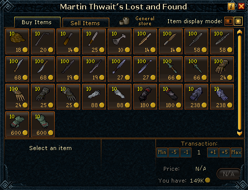 Martin Thwait's Lost and Found shop