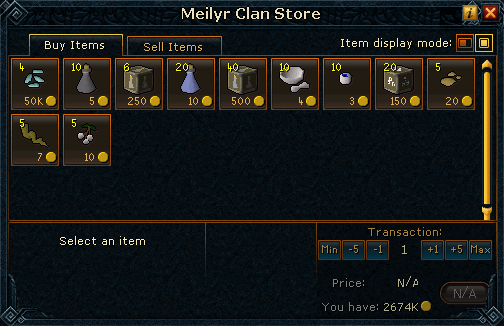 Meilyr Clan Store
