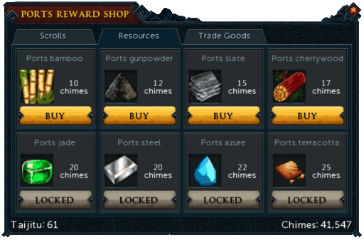 Ports Reward Shop Resources