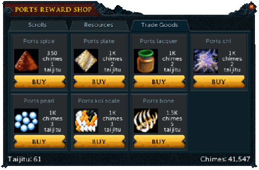 Ports Reward Shop Trade Goods